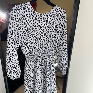 White Cheetah Dress